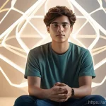 Home 18 시각적 사고 훈련을 통한 개인 성장 - **Prompt:** A young adult, around 25 years old, sits in a minimalist, sunlit study, experiencing a m...